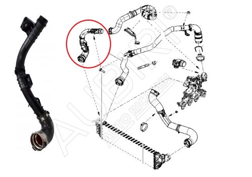 Hadica plniaceho vzduchu Renault Master od 2014 2,3 dCi FWD z turba do intercoolera