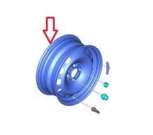 Disk kolesa Ford Transit Courier od 2023 čierny, 6,0Jx15, ET45, 5x108, CH63,3