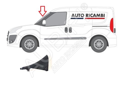 Plast stĺpika čelného skla Fiat Doblo 2010-2022 ľavý, spodný