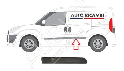 Ochranná lišta Fiat Doblo od 2010 ľavá, zadné dvere