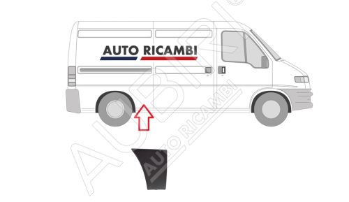 Ochranná lišta Fiat Ducato 2002-2006 pravá, pred zadné koleso