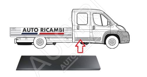 Ochranná lišta Fiat Ducato od 2006 pravá, zadné dvere, šedá