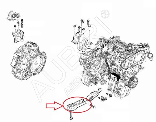 Silentblok motora Fiat Ducato od 2021 2,2D spodný