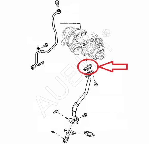 Tesnenie prepadu oleja turbodúchadla Renault Trafic, Talento od 2019 2,0 dCi
