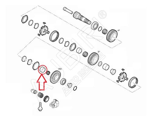 Púzdro hriadeľa prevodovky Fiat Ducato od 2021 2,2D, Doblo 2010-2022 sekundárny