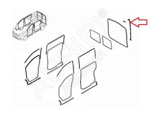 Tesniaca guma dverí Renault Trafic od 2014, Talento 2016-2021 zadné dvere, H1, medzi dvere