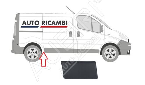 Ochranná lišta Renault Trafic od 2001 pravá, pred zadným kolesom