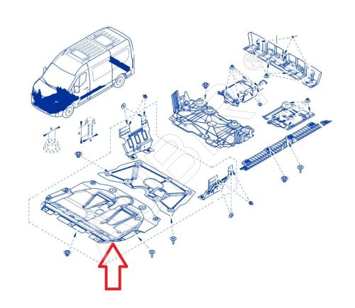 Kryt motora Renault Master IV od 2024 spodný