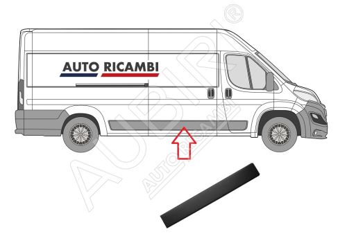 Ochranná lišta Fiat Ducato od 2014 pravá, posuvné dvere čierna