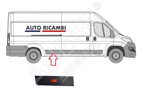 Ochranná lišta Fiat Ducato od 2014 pravá, pred zadné koleso