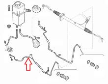 Hadica servoriadenia Fiat Ducato 2006-2014 3,0D z čerpadla do riadenia