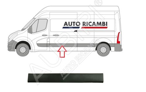 Ochranná lišta Renault Master od 2010 ľavá, posuvné dvere 1465 mm