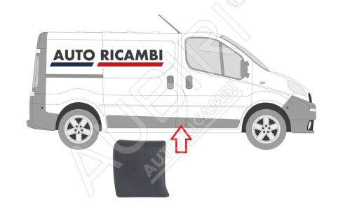 Ochranná lišta Renault Trafic od 2001 pravá, za predné dvere, B-stĺpik