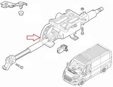 Volantová tyč Fiat Ducato, Jumper, Boxer od 2021 bezkľúčové štartovanie