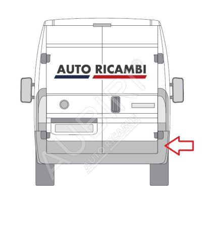 Zadný nárazník Fiat Ducato 2006-2014 pravý roh, 270 - RHD