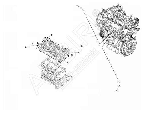 Hlava valcov Fiat Ducato od 2021 2,2D s ventilmi