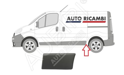 Ochranná lišta Renault Trafic od 2001 ľavá, pred zadným kolesom