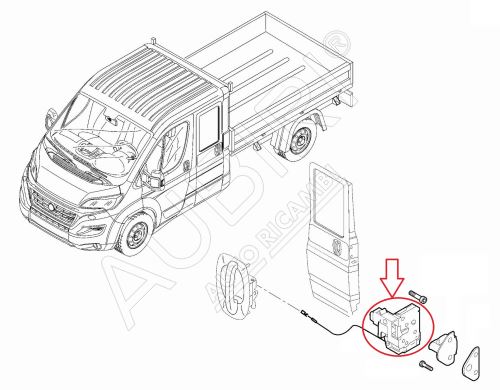 Zámok zadných pravých dverí Fiat Ducato od 2014 - dvojkabína