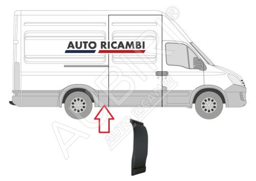 Ochranná lišta Iveco Daily 2000-2014 pravá, pred zadným kolesom