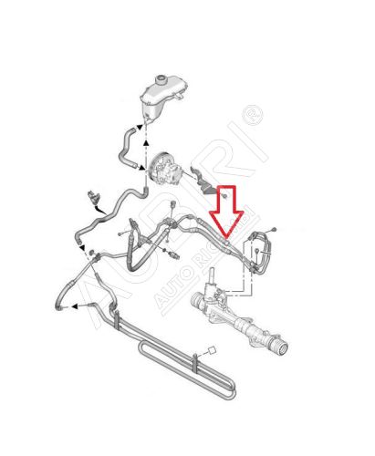 Hadica servoriadenia Citroën Berlingo, Peugeot Partner 2008-2018