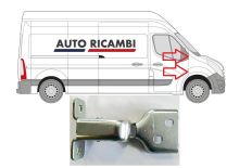 Pánt predných dverí Renault Master od 2010 ľavý/pravý, vrchný/spodný
