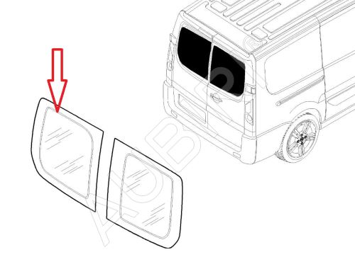 Sklo zadných dverí Fiat Scudo 2007-2016 ľavé, vyhrievané