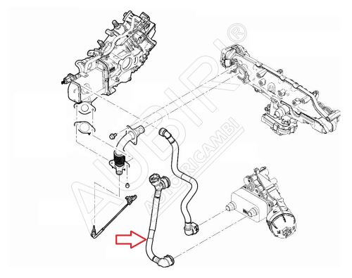 Trubka do EGR ventilu Fiat Ducato od 2021 2,2D