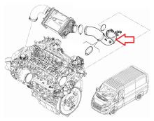 Hadica vzduchu Fiat Ducato od 2021 2,2D z intercoolera do klapky