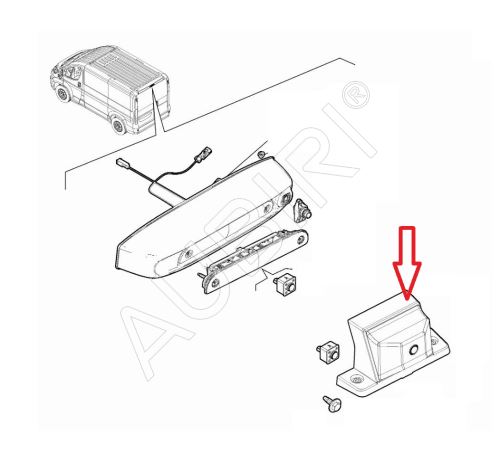 Kryt parkovacej kamery Fiat Ducato, Jumper, Boxer od 2023