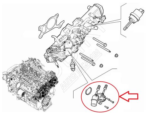 Termostat Fiat Ducato od 2021 2,2D, Doblo 2016-2022 1,6D