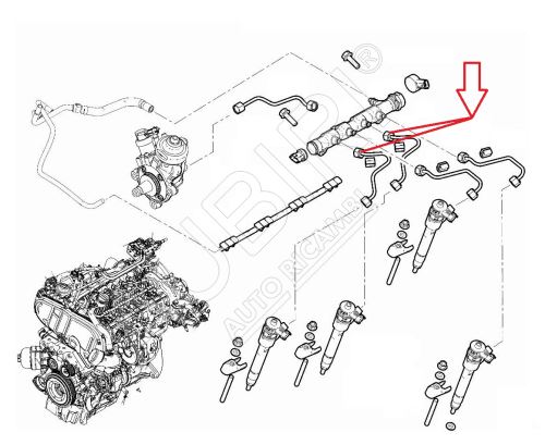 Vysokotlaká trubka vstrekovača Fiat Ducato od 2021 2,2D