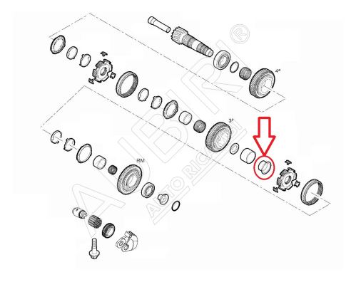 Púzdro hriadeľa prevodovky Fiat Ducato od 2021 2,2D, Doblo 2010-2022 sekundárny