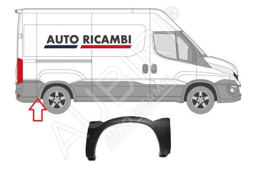 Ochranná lišta Iveco Daily od 2014 pravá, lem zadného blatníka