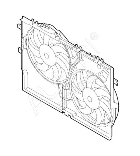 Ventilátor chladenia motora Fiat Ducato od 2014 2,0D Euro6, 1x relé a odpor