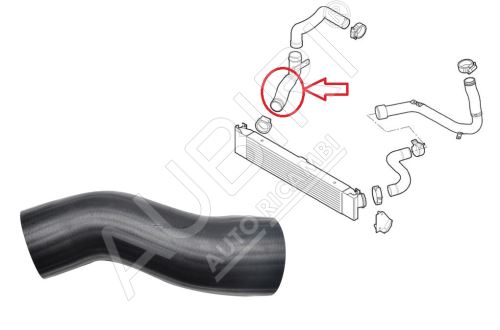 Hadica plniaceho vzduchu Fiat Ducato od 2006 z intercoolera do klapky, solo hadica