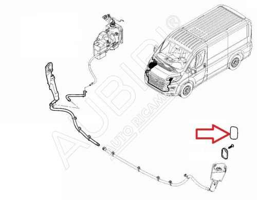 Krytka nárazníka Fiat Ducato, Jumper, Boxer 2018-2021 ľavá, ostrekovač svetlometu