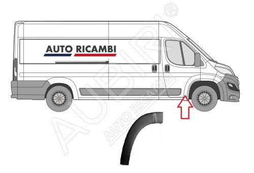 Ochranná lišta Fiat Ducato od 2014 pravá, lem predného kolesa