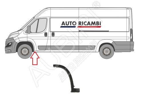 Ochranná lišta Fiat Ducato od 2014 ľavá, lem blatníka