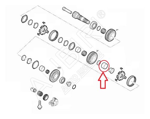 Púzdro hriadeľa prevodovky Fiat Ducato od 2021 2,2D, Doblo 2010-2022 sekundárny