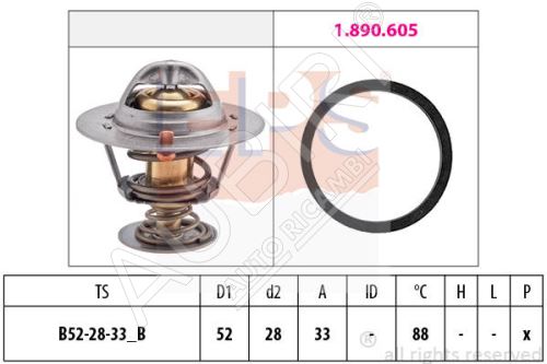 Termostat Fiat Ducato 2006-2011 2,2D, Ford Transit od 2000 2,2/2,4 Di/TDCi