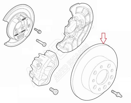 Brzdový kotúč Fiat Ducato, Jumper, Boxer od 2021 zadný, 280 mm