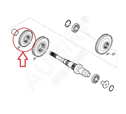 Ozubené koleso Fiat Ducato od 2021 2,2D, Doblo 2010-2022 pre 3. stupeň, 36/49 zubov