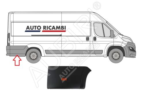 Ochranná lišta Fiat Ducato od 2014 pravá, za zadné koleso široká