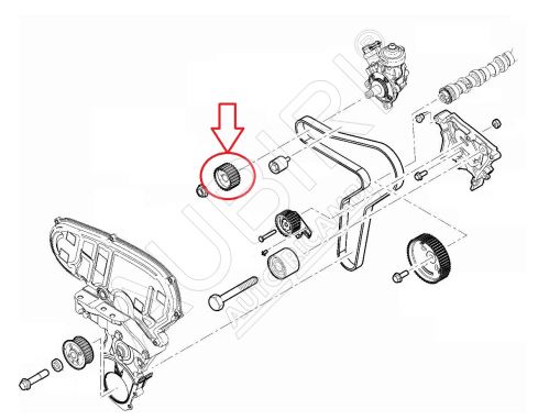 Ozubené koleso vstrekovacieho čerpadla Fiat Ducato od 2021 2,2D, Doblo od 2016 1,6D