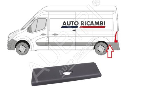 Ochranná lišta Renault Master od 2010 ľavá, za zadným kolesom, pre pozičné svetlo