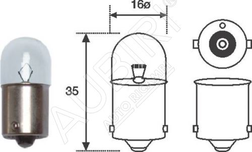 Žiarovka 12V 10W R10W