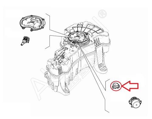 Snímač ADBlue nádrže Fiat Ducato od 2018, Doblo, Fiorino od 2016