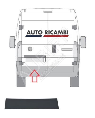 Ochranná lišta Fiat Ducato od 2006 zadná, ľavé dvere, šedá