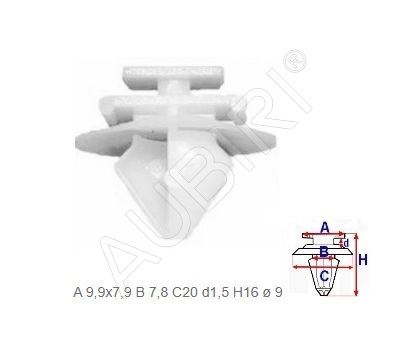 Príchytka torpéda Fiat Ducato 2006-2014 - sada 10ks