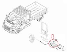 Zámok zadných pravých dverí Fiat Ducato od 2014 - dvojkabína